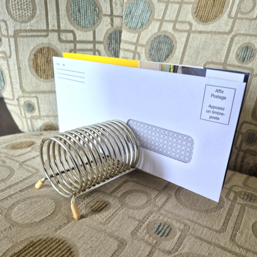 Vintage Metal Spiral Letter Holder